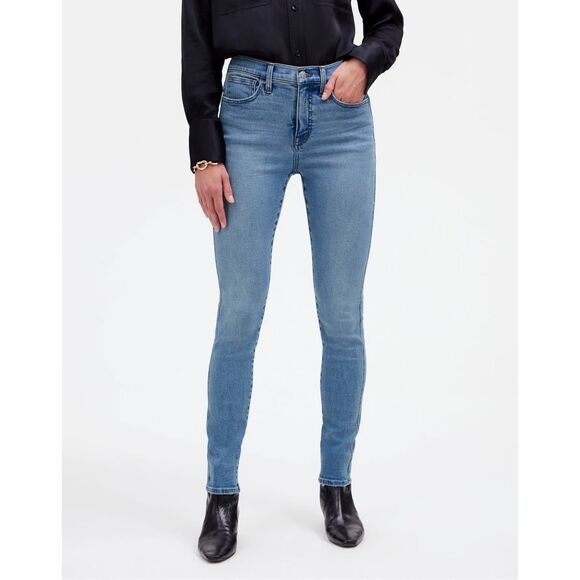 MADEWELL Women’s Light Blue 10” High-Rise Roadtripper Authentic Skinny Jeans Siz - Picture 2 of 12